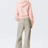 Low Rise Loose Bootcut Trousers – Light Mole