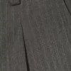 Low Rise Loose Pleated Suiting Shorts – Dark Grey – Herringbone