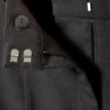 Low Rise Loose Pleated Suiting Trousers – Dark Grey Melange