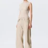 Low Rise Loose Studded Balloon Trousers – Beige