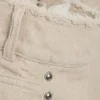 Low Rise Loose Studded Balloon Trousers – Beige