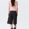 Low Rise Loose Washed Carpenter Shorts – Black