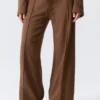 Low Rise Loose Wide Leg Sweatpants – Brown