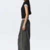 Low Rise Loose Wide Leg Track Trousers – Dark Grey