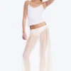 Low Rise Lyocell Maxi Skirt – Transparent Off-White