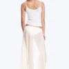 Low Rise Lyocell Maxi Skirt – Transparent Off-White