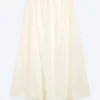 Low Rise Lyocell Maxi Skirt – Transparent Off-White