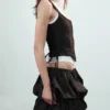 Low Rise Mini Cloud Skirt – Off-Black