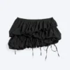Low Rise Mini Cloud Skirt – Off-Black