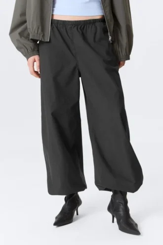 Low Rise Pull-On Ripstop Trousers – Dark Grey