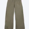 Low Rise Pull-On Ripstop Trousers – Dusty Green Khaki