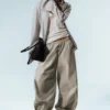 Low Rise Pull-On Ripstop Trousers – Light Dusty Mole