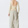 Low Rise Pull-On Ripstop Trousers – Light Dusty Mole