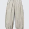 Low Rise Pull-On Ripstop Trousers – Light Dusty Mole