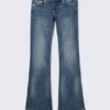 Low Rise Regular Bootcut Jeans – Medusa Blue – Dark Blue