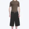 Low Rise Relaxed Suiting Shorts – Black