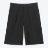 Low Rise Relaxed Suiting Shorts – Black