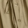 Low Rise Ruched Drawstring Trousers – Light Khaki Green