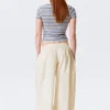 Low Rise Ruched Drawstring Trousers – Off-White