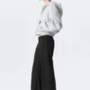 Low Rise Side-Zip Suiting Trousers – Black