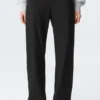Low Rise Side-Zip Suiting Trousers – Black