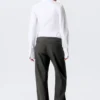 Low Rise Side-Zip Suiting Trousers – Dark Grey Melange