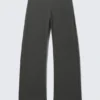 Low Rise Side-Zip Suiting Trousers – Dark Grey Melange