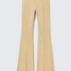 Low Rise Skinny Flared Leg Trousers – Beige