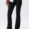 Low Rise Skinny Flared Leg Trousers – Black
