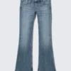 Low Rise Slim Flared Jeans – Radio Blue – Medium Blue