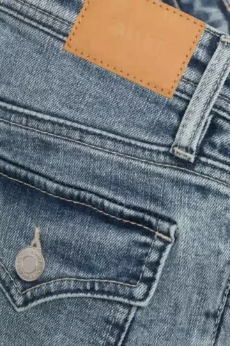 Low Rise Slim Flared Leg Jeans – Fresh Blue – Medium Blue