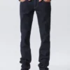 Low Rise Slim Leg Jeans – Blue Rinse – Dark Blue