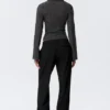 Low Rise Straight Suiting Trousers – Black