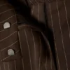 Low Rise Suiting Trousers – Brown Pinstripe