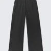 Low Rise Suiting Trousers – Dark Grey – Glitter Pinstripe