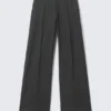 Low Rise Suiting Trousers – Dark Grey Melange