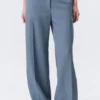 Low Rise Suiting Trousers – Dusty Blue