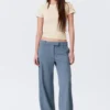 Low Rise Suiting Trousers – Dusty Blue