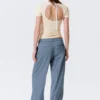 Low Rise Suiting Trousers – Dusty Blue