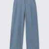 Low Rise Suiting Trousers – Dusty Blue