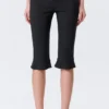 Low Rise Tailored Capri Trousers – Black