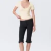Low Rise Tailored Capri Trousers – Black