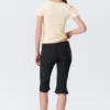 Low Rise Tailored Capri Trousers – Black