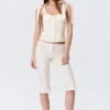 Low Rise Tailored Capri Trousers – Off-White