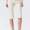 Low Rise Tailored Capri Trousers – Off-White