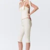 Low Rise Tailored Capri Trousers – Off-White
