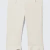 Low Rise Tailored Capri Trousers – Off-White