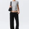 Low Rise Terry Sweatpants – Black