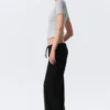 Low Rise Terry Sweatpants – Black