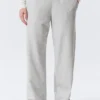 Low Rise Terry Sweatpants – Grey Melange